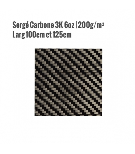 SERGE Carbone 3K 200G/M² LARG 100cm / 125cm - HEXCEL 43200