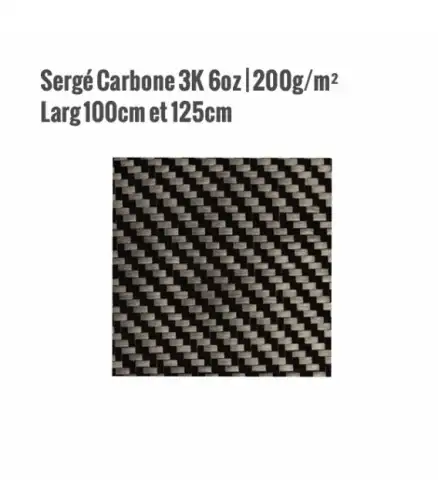 Tissu Carbone Sergé 3K 200gr/m²