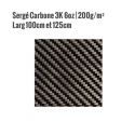 SERGE Carbone 3K 200G/M² LARG 100cm / 125cm - HEXCEL 43200