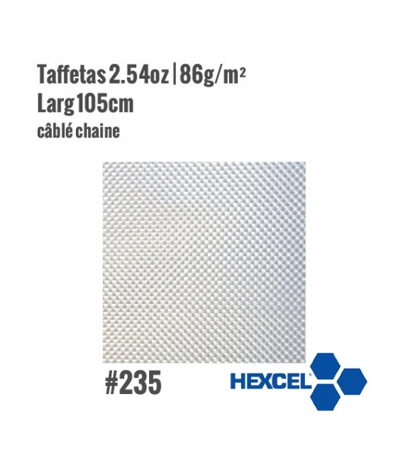 Tissu de verre taffetas 86gr / m² Hexcel 235