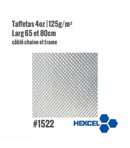 Tissu de verre taffetas 125gr/m² Hexcel 1522