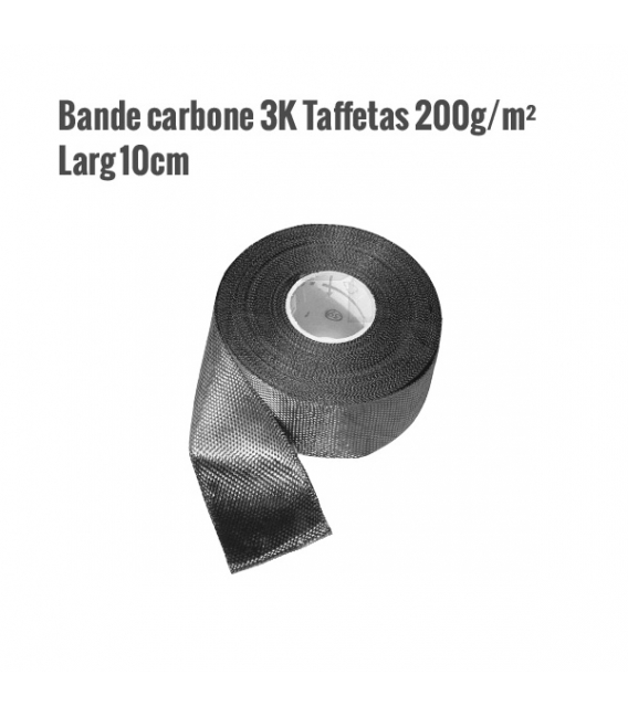 Bande CARBONE - Taffetas 6oz|200g/m² - Larg 10cm