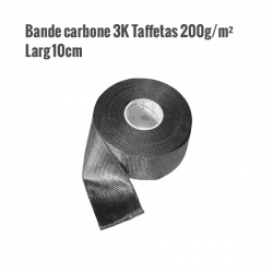 Bande CARBONE - Taffetas 6oz|200g/m² - Larg 10cm
