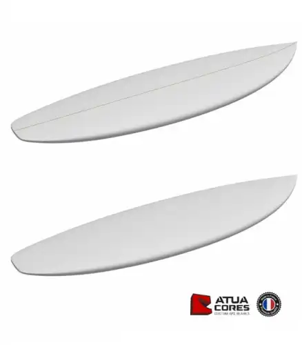 Pain mousse PSE 2D ou 3D latté ou non latté ATUA SHORTBOARD 5'8 / 5'11 / 6'1 PERFORMANCE SQUASH TAIL PETITES VAGUES 