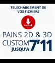 PAINS CUSTOM 2D ou 3D JUSQU'A 7'11