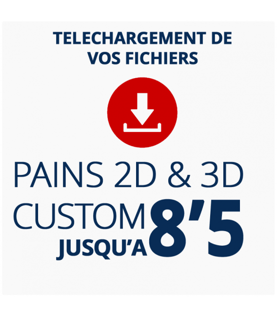 Pains surf CUSTOM 2D et 3D jusqu'à 8'5