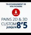 PAINS CUSTOM 2D ou 3D JUSQU'A 8'5