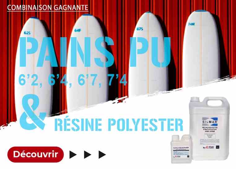 Blanks-surf-PU-resine-polyester--Silmar