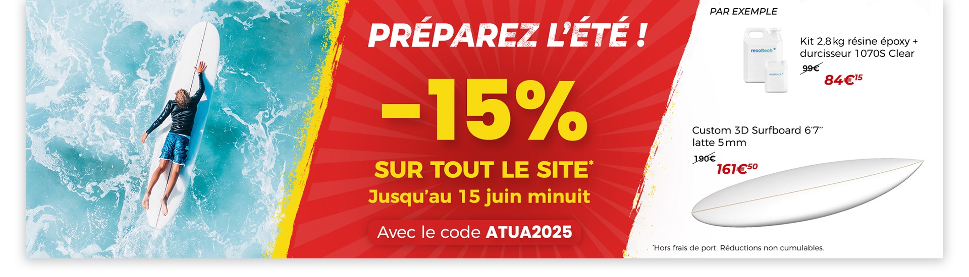 Promotion-juin-15% sur tout le site Atua Cores